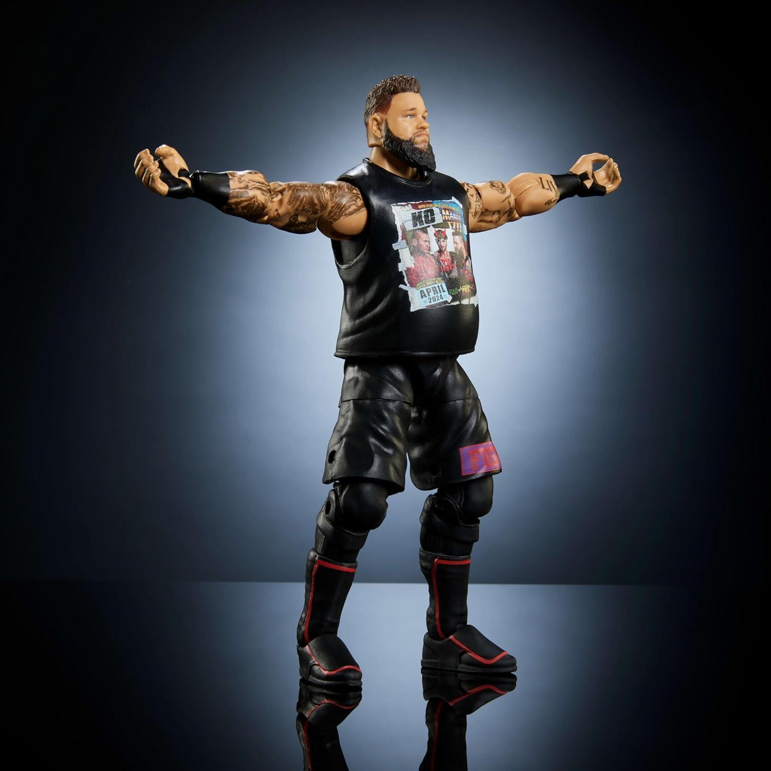 imageMattel WWE Elite Action Figure amp Accessories Series 116 6inch Collectible Randy Orton with 25 Articulation Points amp Swappable HandsKevin Owens