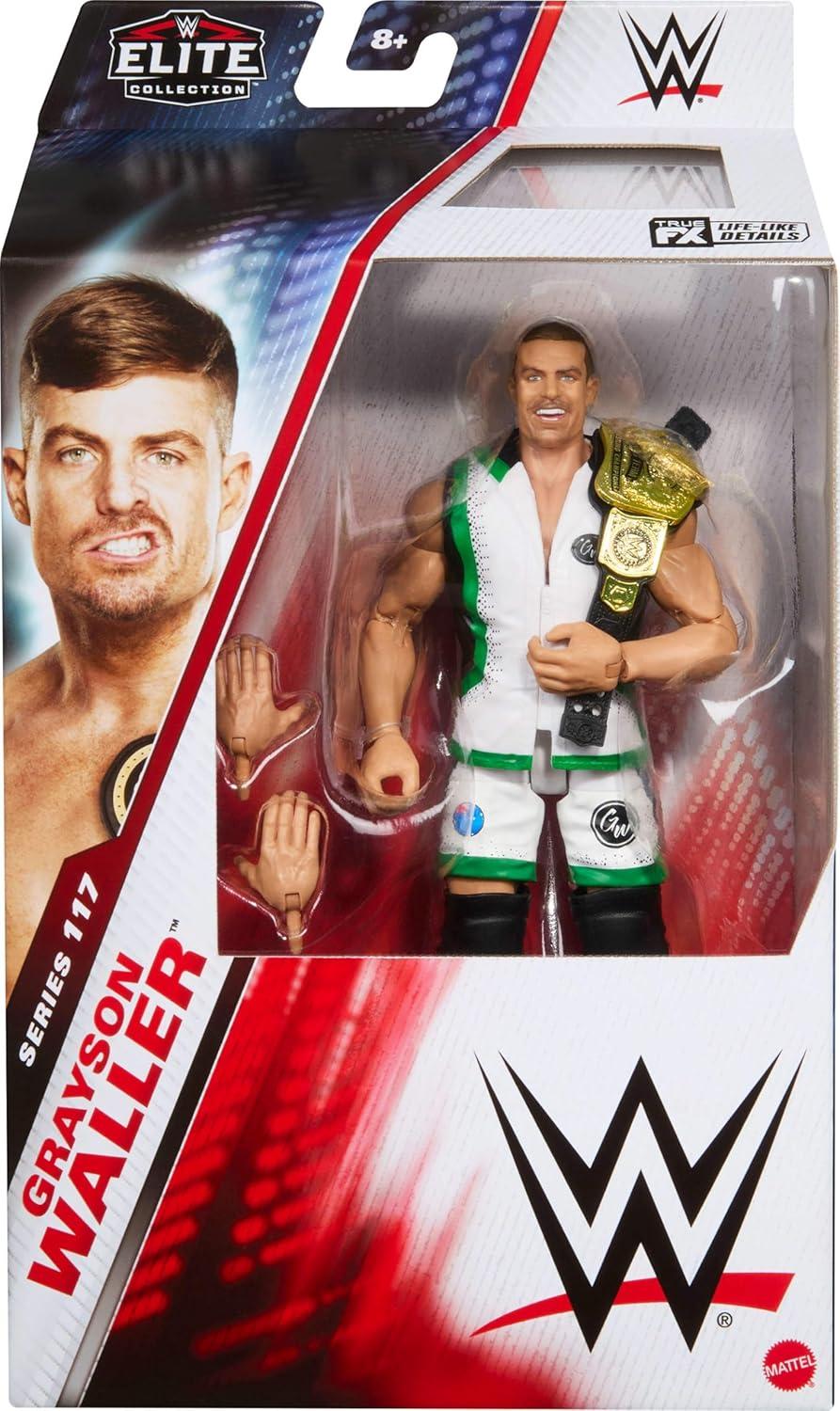 imageMattel WWE Elite Action Figure amp Accessories Series 117 6inch Collectible Grayson Waller with 25 Articulation Points amp Swappable Hands