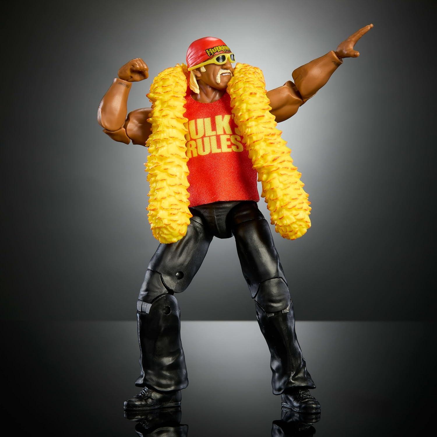 imageMattel WWE Elite Collection Action Figure amp Accessories Premium Live Event Hulk Hogan Set Wrestlemania with Howard Finkel BuildAFigure Parts