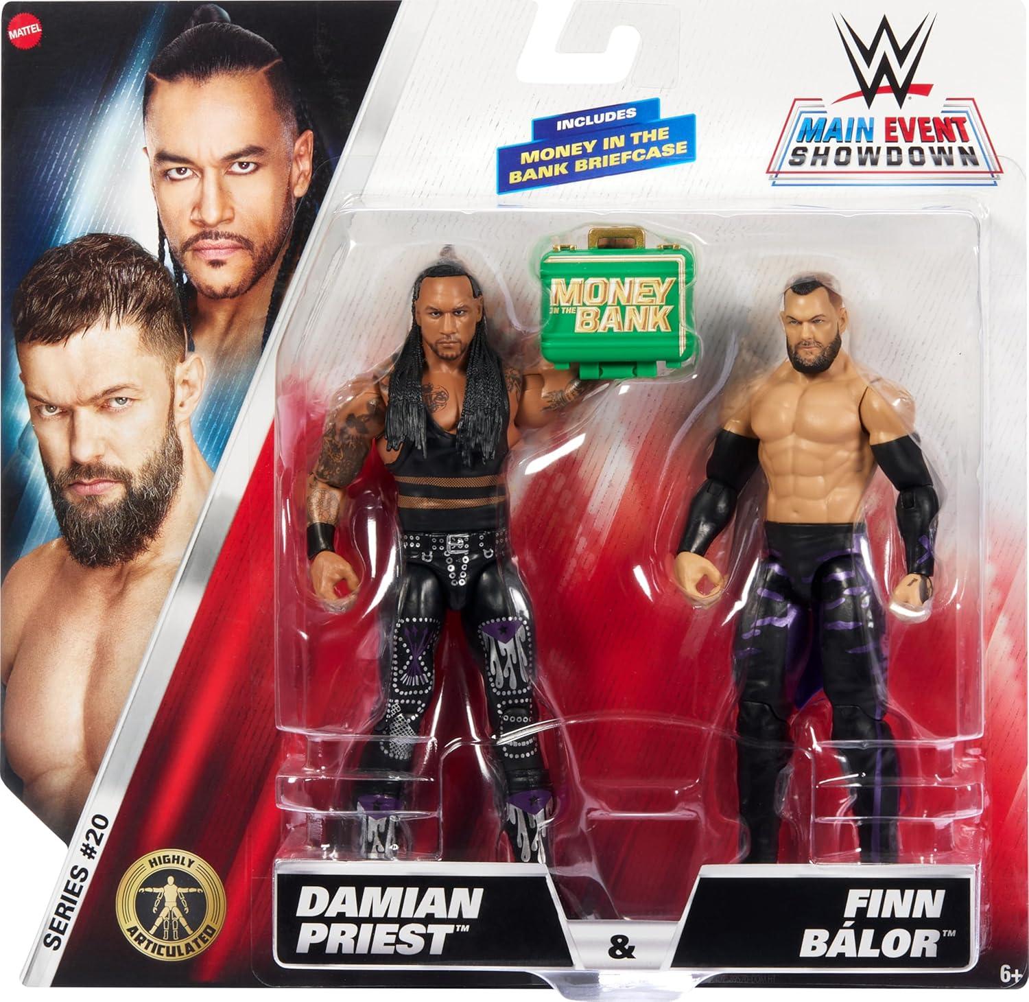 imageMattel WWE Main Event Championship Showdown 2Pack Action Figures amp Accessory Series 20 Damian Priest amp Finn Balor Collectible Set