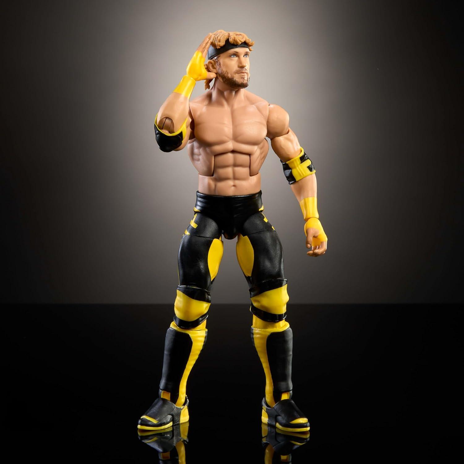 imageMattel WWE Top Picks Elite Action Figure amp Accessories Set Logan Paul 6inch Collectible with Swappable Hands Ring Gear amp 25 Articulation Points
