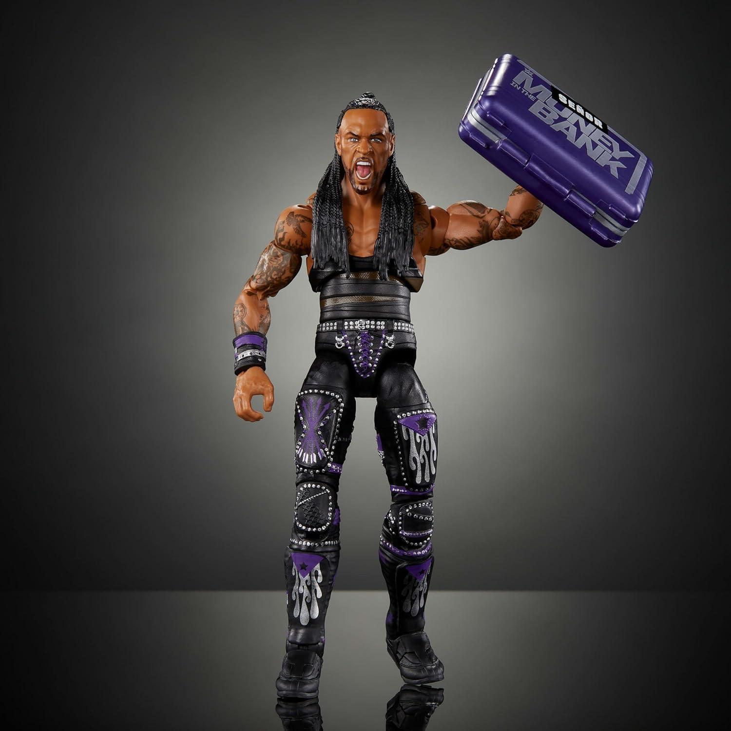 imageMattel WWE Ultimate Edition Action Figure amp Accessories 6inch The Rock Collectible Set Swappable Heads amp Hands 30 Articulation PointsDamian Priest
