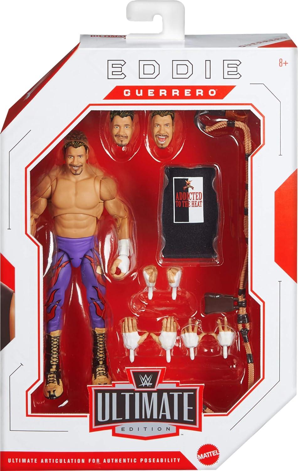 imageMattel WWE Ultimate Edition John Cena 6inch Action Figure amp Accessories Set 10 Pieces Include Swappable Heads amp Hands Amazon ExclusiveEddie Guerrero