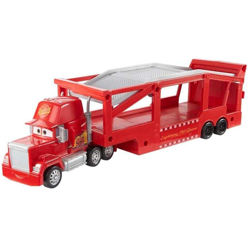 imageMattel Disney and Pixar Cars Mack Hauler 13inch Toy Transporter Truck with Ramp amp Carry Storage for 12 Vehicles Gift for Kids Ages 4 Years Old amp UpDieCast Hauler