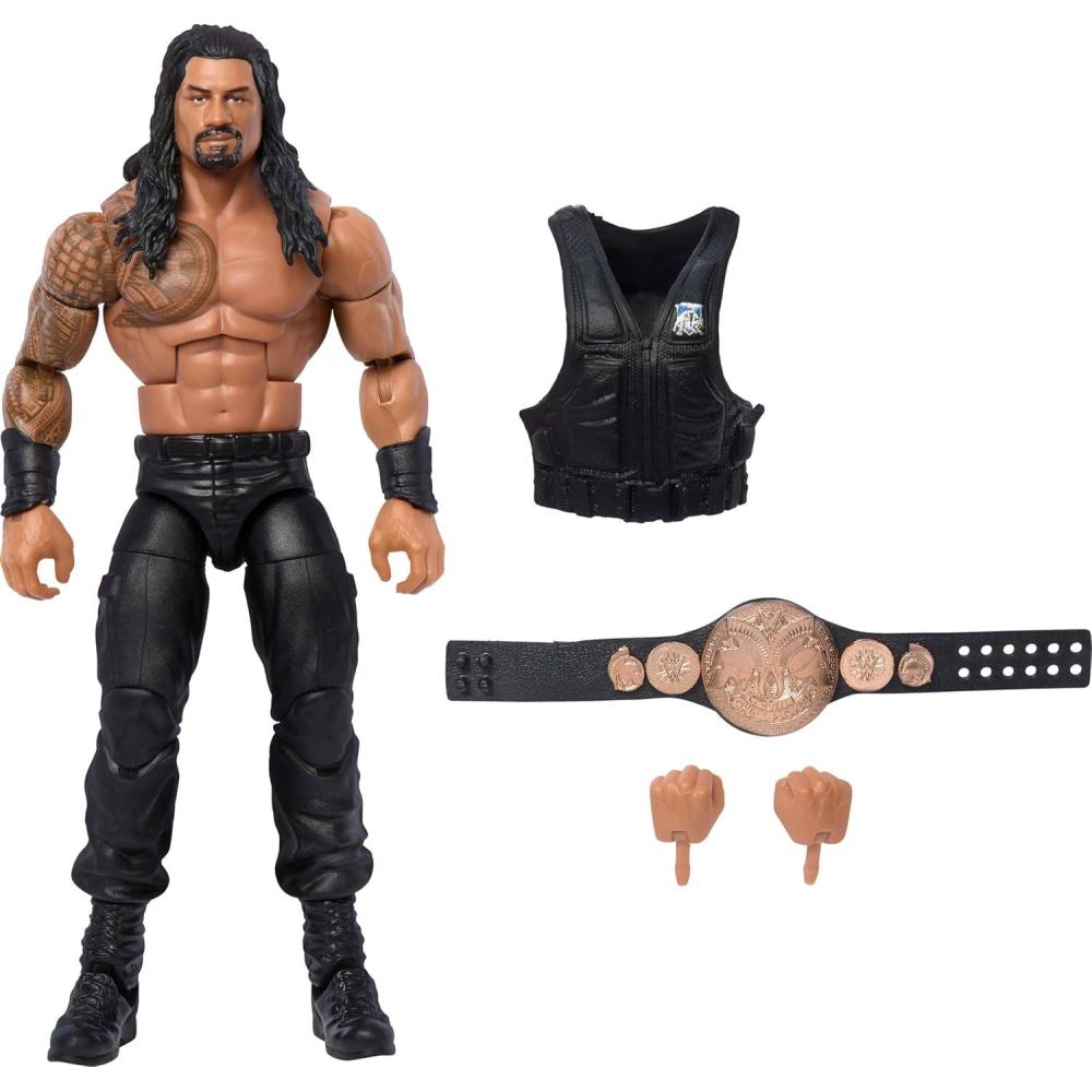 imageMattel WWE Elite Action Figure amp Accessories Greatest Hits 2025 6inch Collectible Roman Reigns with 25 Articulation Points amp Swappable Hands