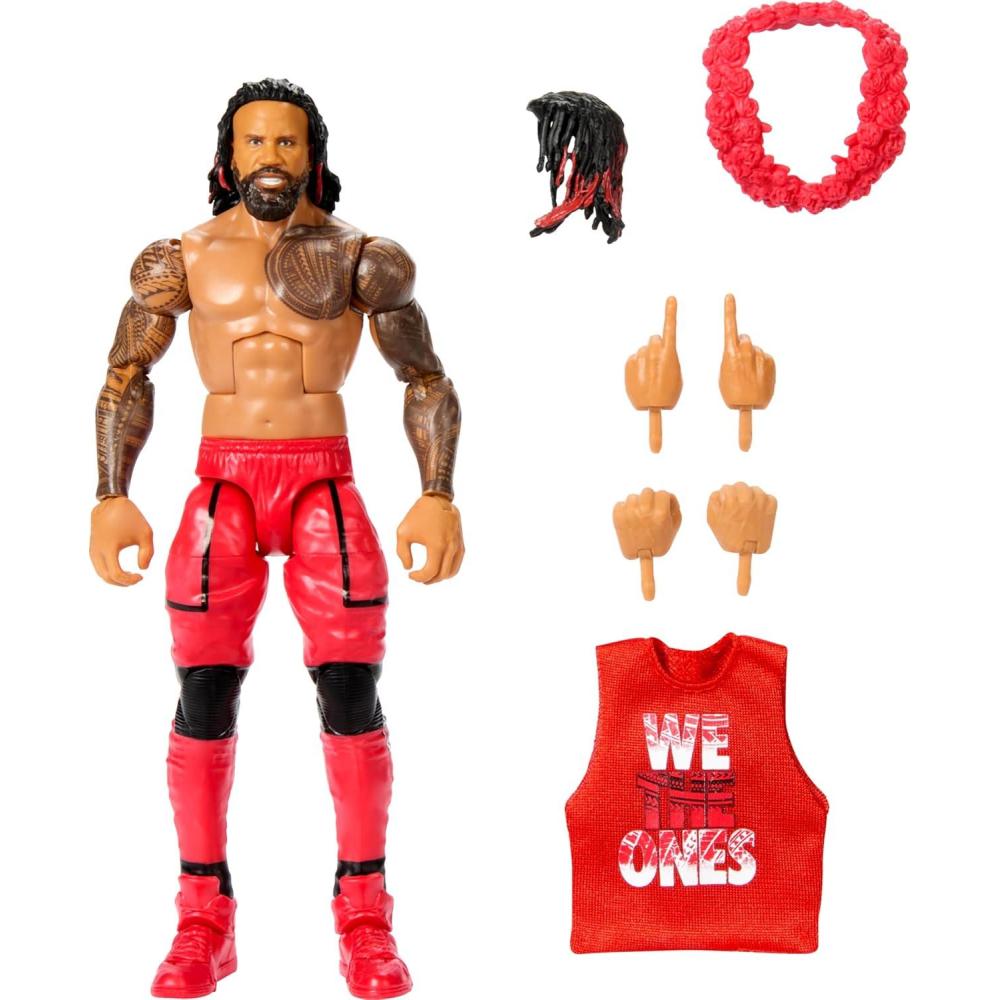 imageMattel WWE Elite Action Figure amp Accessories Series 106 Jimmy USO 6inch Collectible with 25 Articulation Points amp Swappable Hands