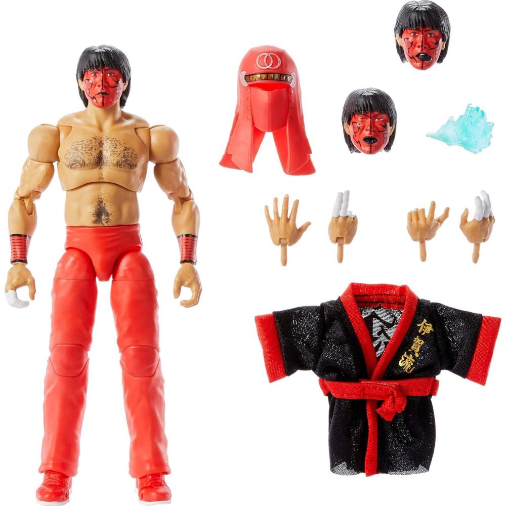 imageMattel WWE Ultimate Edition Action Figure amp Accessories 6inch The Great Muta Collectible Set Swappable Heads amp Hands 30 Articulation Points