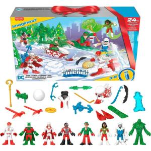 Fisher-Price Imaginext DC Super Friends Advent Calendar, Christmas Toy with 24 Figures & Accessories for Preschool Kids Ages 3+ Years