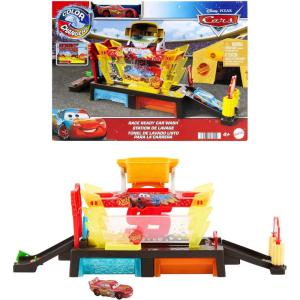 Mattel Disney Pixar Cars Color Changers Car Wash Playset with Color Changing Lightning McQueen Toy Vehicle, 20-Inches Long, Connects to Other Sets