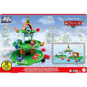Mattel Disney Pixar Cars Mini Racers Advent Calendar, 25 Surprises Include 4 Mini Toy Cars & Reconfigurable Playset(2023)