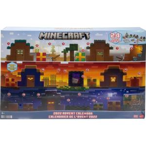 Mattel Minecraft Mob Head Minis Advent Calendar with 24 Surprises Including 6 Figures & Accessories, Holiday Toy