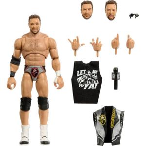 Mattel WWE Ultimate Edition Action Figure & Accessories, 6-inch LA Knight Collectible Set, Swappable Heads & Hands, 30 Articulation Points