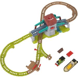 Thomas & Friends Motorized Toy Train Set, Talking Cranky Delivery with Track, Sounds & Phrases for Pretend Play Preschool Kids Ages 3+ Years (Amazon Exclusive)(Talking Thomas & Bulstrode Set)