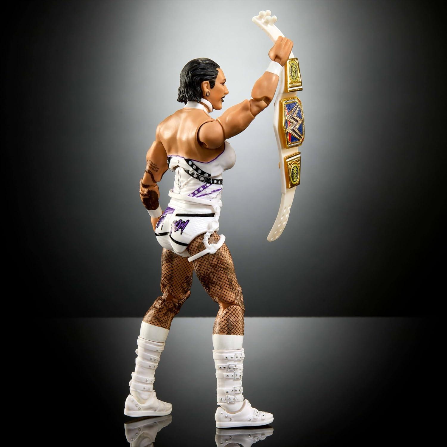 imageMattel WWE Elite Action Figure amp Accessories 6inch Collectible Tony DAngelo with 25 Articulation Points LifeLike Look amp Swappable HandsRhea Ripley