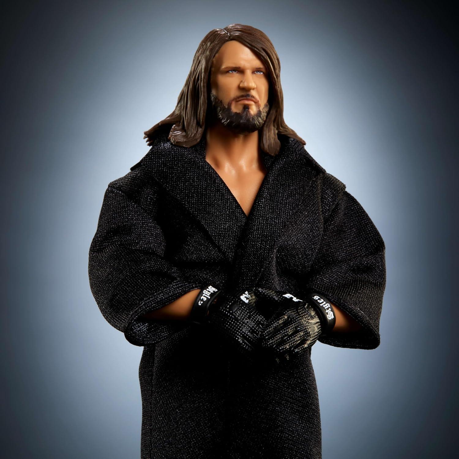 imageMattel WWE Elite Action Figure amp Accessories Series 116 6inch Collectible AJ Styles with 25 Articulation Points amp Swappable Hands