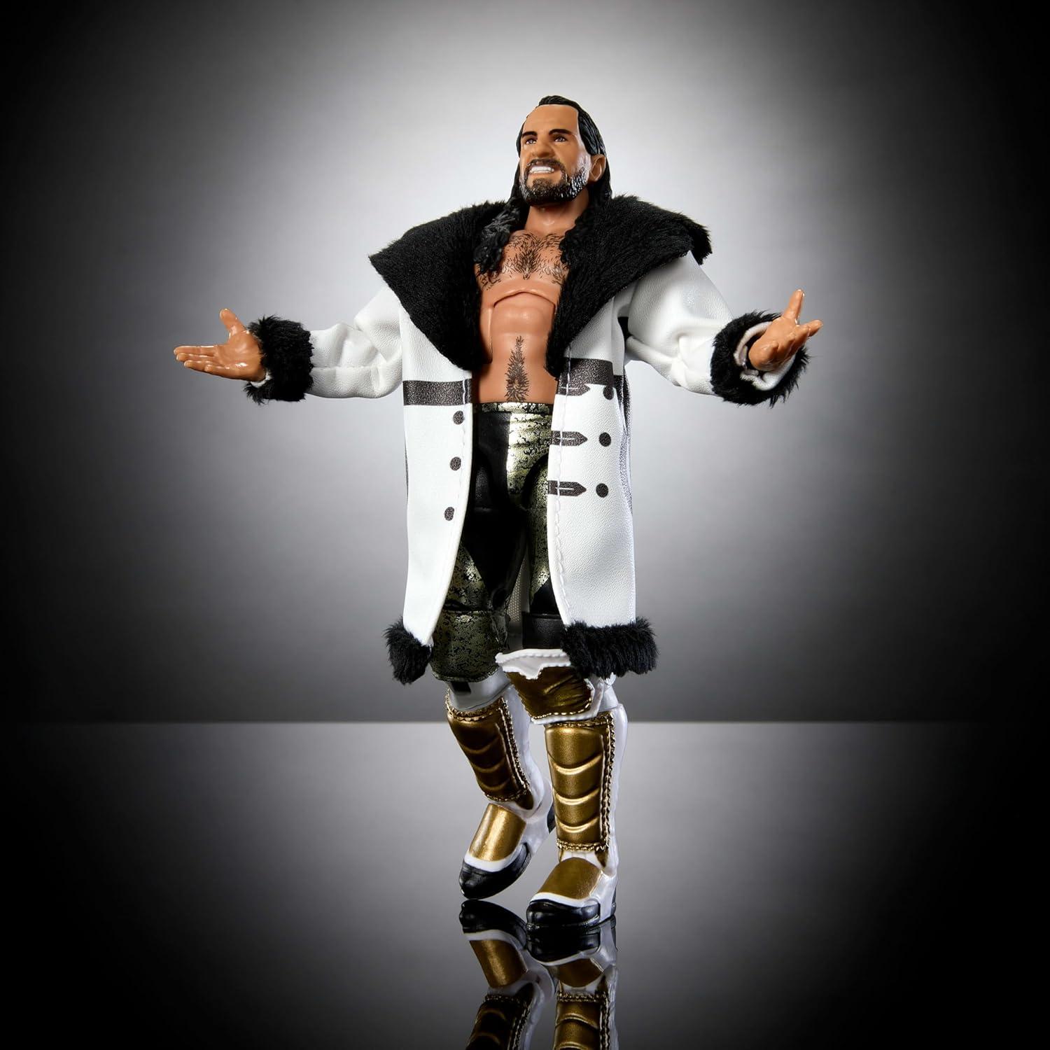 imageMattel WWE Top Picks Elite Action Figure amp Accessories Set Seth Freakin Rollins 6inch Collectible with Swappable Hands Ring Gear amp 25 Articulation Points