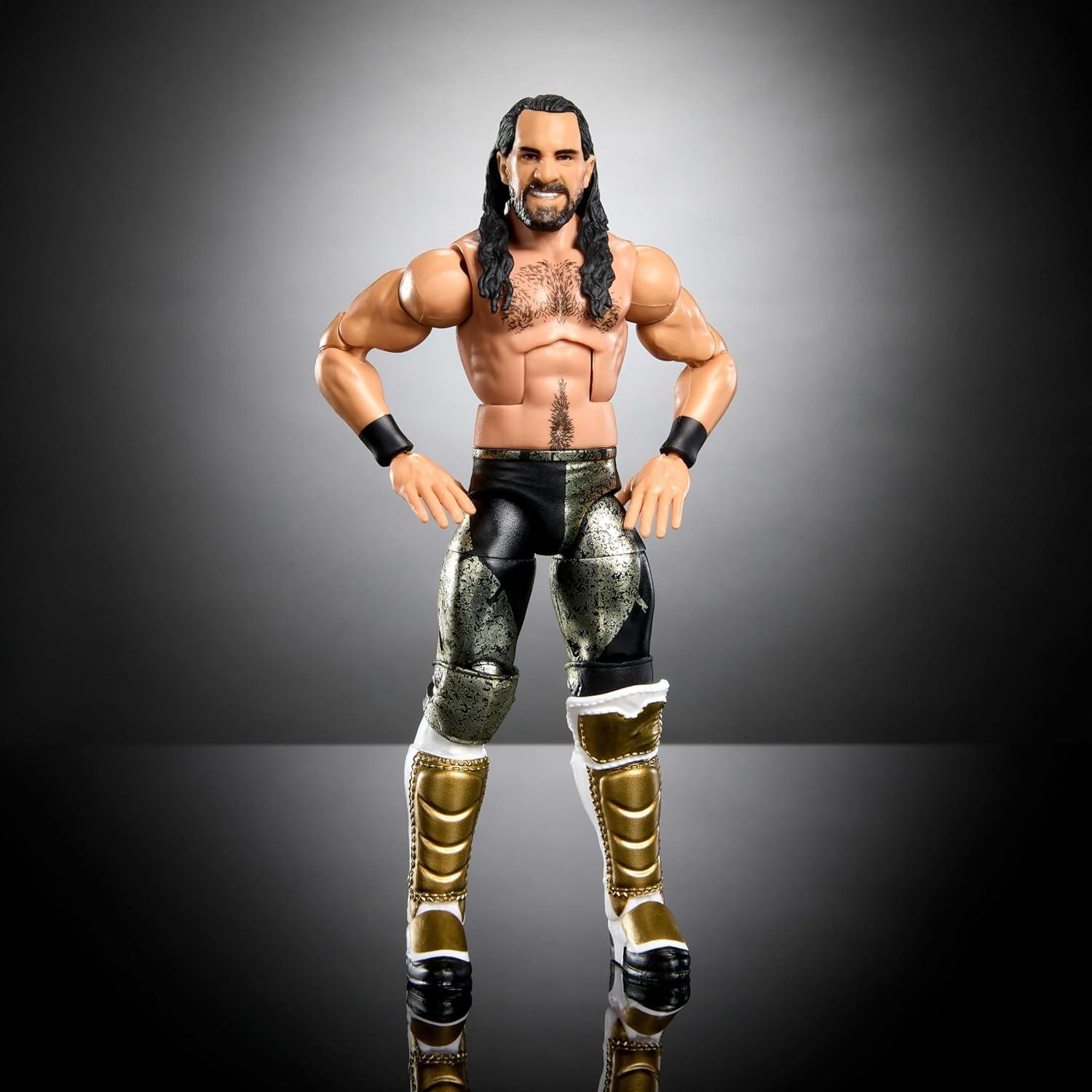 imageMattel WWE Top Picks Elite Action Figure amp Accessories Set Seth Freakin Rollins 6inch Collectible with Swappable Hands Ring Gear amp 25 Articulation Points