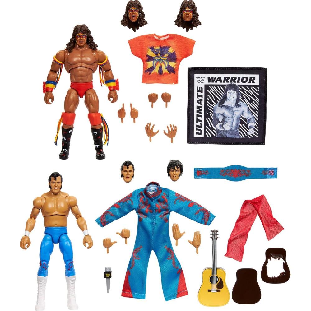 imageMattel WWE Coliseum Collection Action Figure 2Pack with Bam Bam Bigelow amp Big Boss Man 6inch Collectibles amp Accessories Including Swappable PartsColiseum Collection 2Pack
