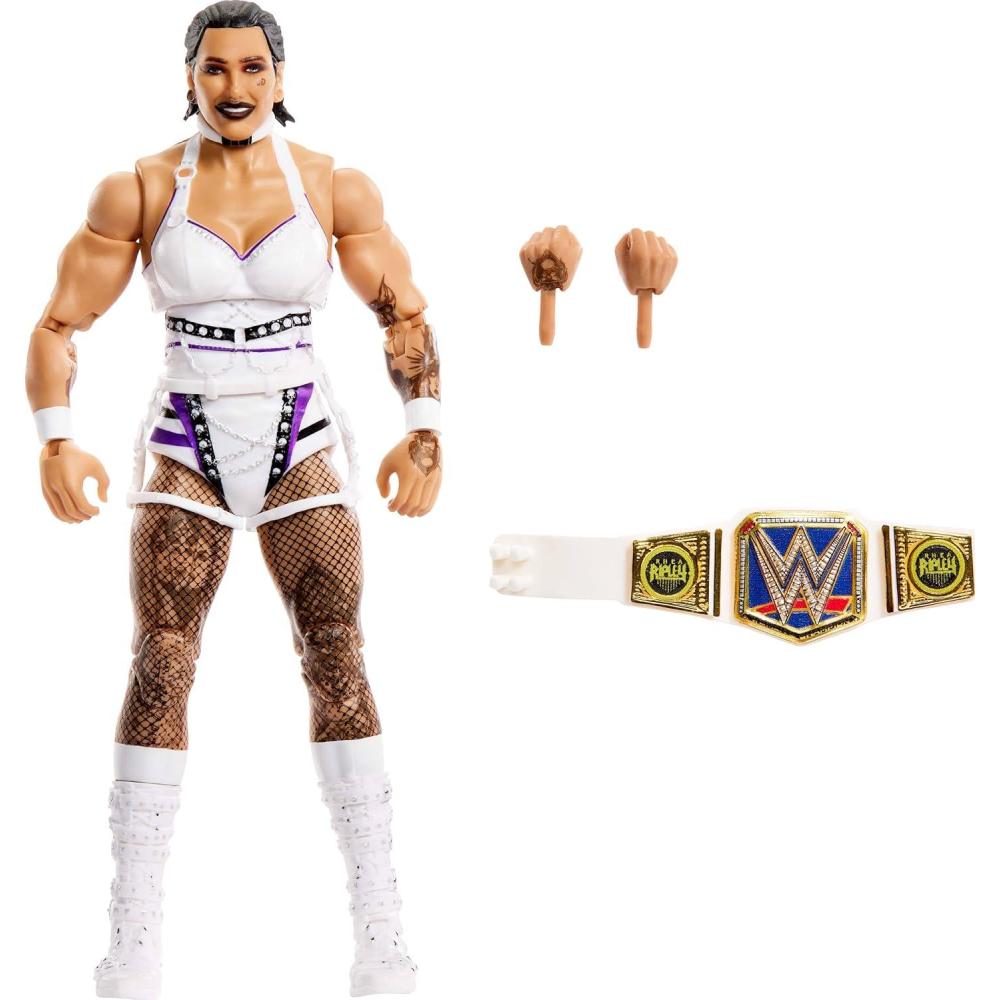 imageMattel WWE Elite Action Figure amp Accessories 6inch Collectible Tony DAngelo with 25 Articulation Points LifeLike Look amp Swappable HandsRhea Ripley