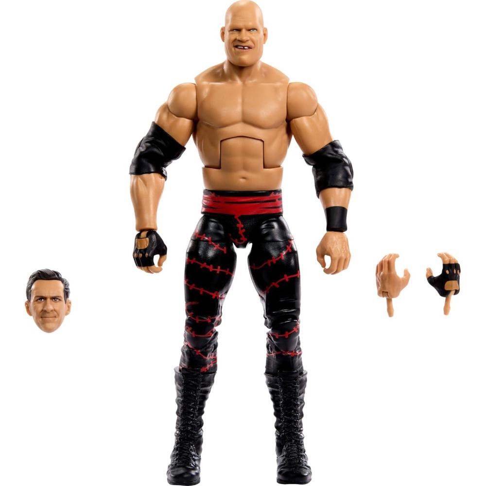 imageMattel WWE Elite Collection Action Figure SummerSlam Lex Luger Collectible with Accessory amp Referee BuildAFigure PartsKane
