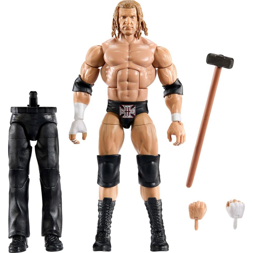 imageMattel WWE Elite Collection Action Figure amp Accessories Premium Live Event Triple H Set SummerSlam with William Regal BuildAFigure PartsTriple H