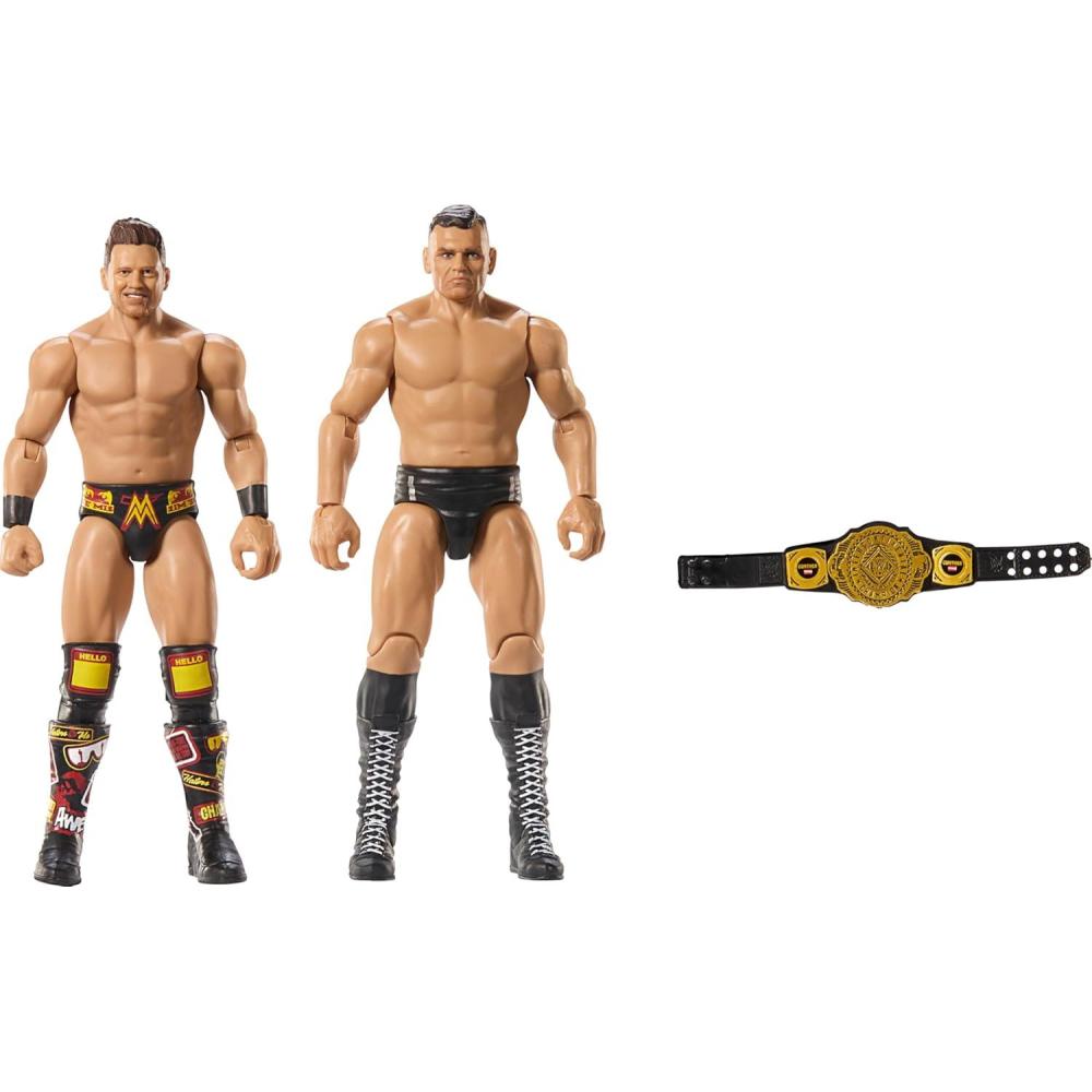 imageMattel WWE Main Event Championship Showdown 2Pack Action Figures amp Accessory Series 20 Gunther amp The Miz Collectible Set
