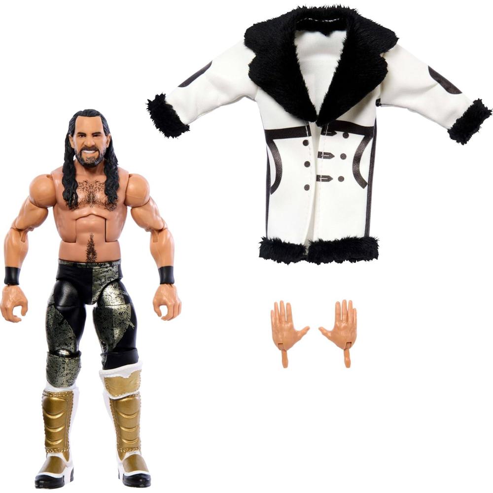 imageMattel WWE Top Picks Elite Action Figure amp Accessories Set Seth Freakin Rollins 6inch Collectible with Swappable Hands Ring Gear amp 25 Articulation Points