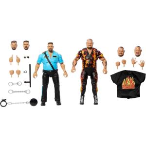 Mattel WWE Coliseum Collection Action Figure 2-Pack with Bam Bam Bigelow & Big Boss Man 6-inch Collectibles & Accessories Including Swappable Parts(Bam Bam Bigelow + Big Boss Man)