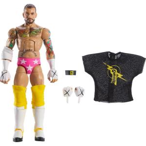 Mattel WWE Elite Action Figure & Accessories, Series #113 6-inch Collectible 6-inch Collectible CM Punk with 25 Articulation Points & Swappable Hands