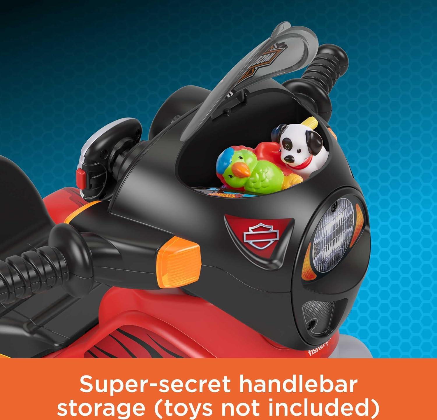 imageFisherPrice Toddler Tricycle HarleyDavidson Lights amp Sounds Trike Toy Bike with Adjustable Seat amp Storage for Outdoor Play Kids Ages 2 Years Amazon Exclusive