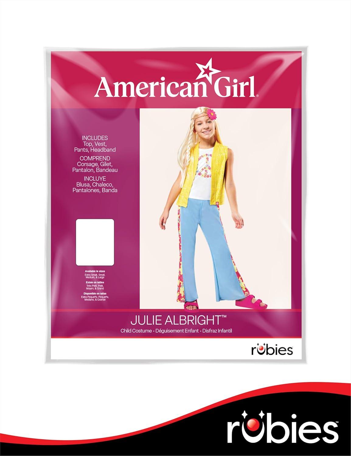 imageRubies American Girl Julie Albright Girls Hippie Costume