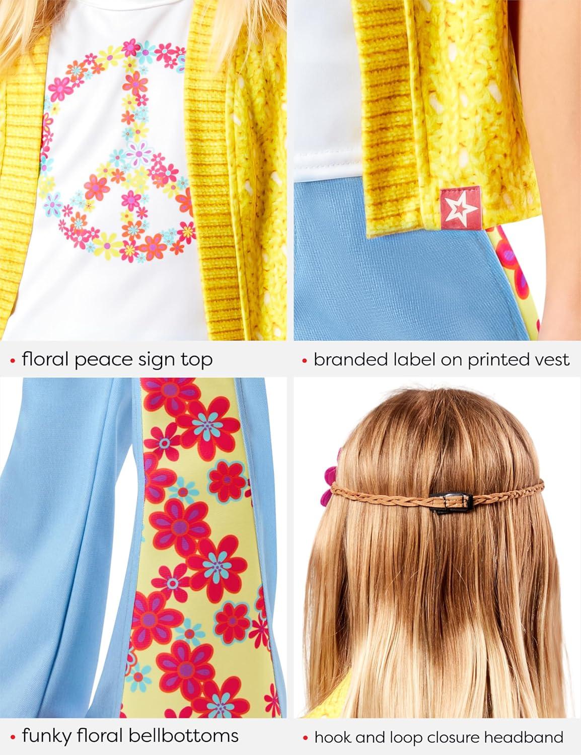 imageRubies American Girl Julie Albright Girls Hippie Costume