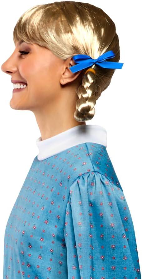 imageRubies American Girl Womens Kirsten Larson Blonde Braided Ponytail Costume Wig