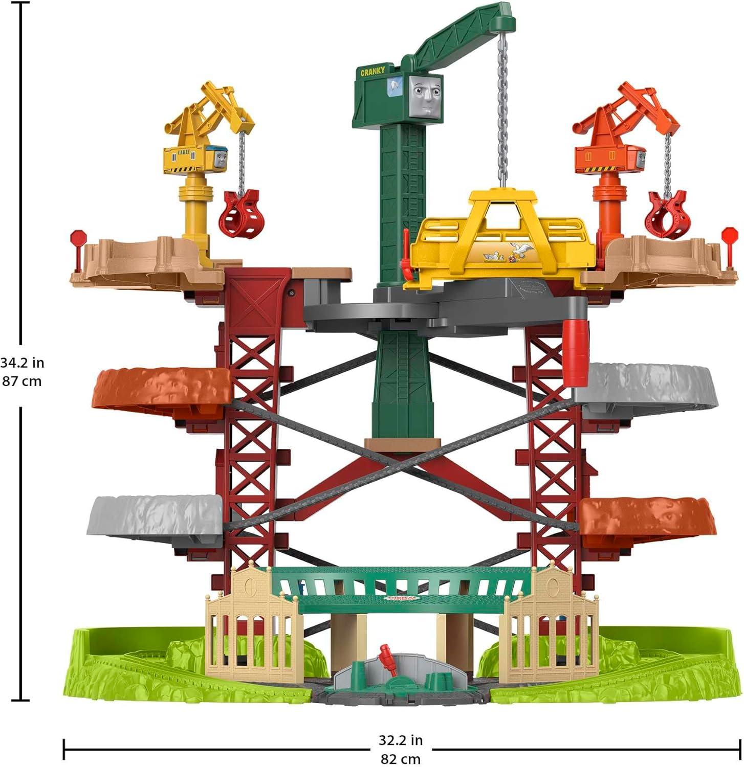 imageThomas amp Friends MultiLevel Toy Track Set Trains amp Cranes Super Tower 25 Ft Tall with 3 Characters for Preschool Kids Ages 3 Years Amazon ExclusiveAction Station