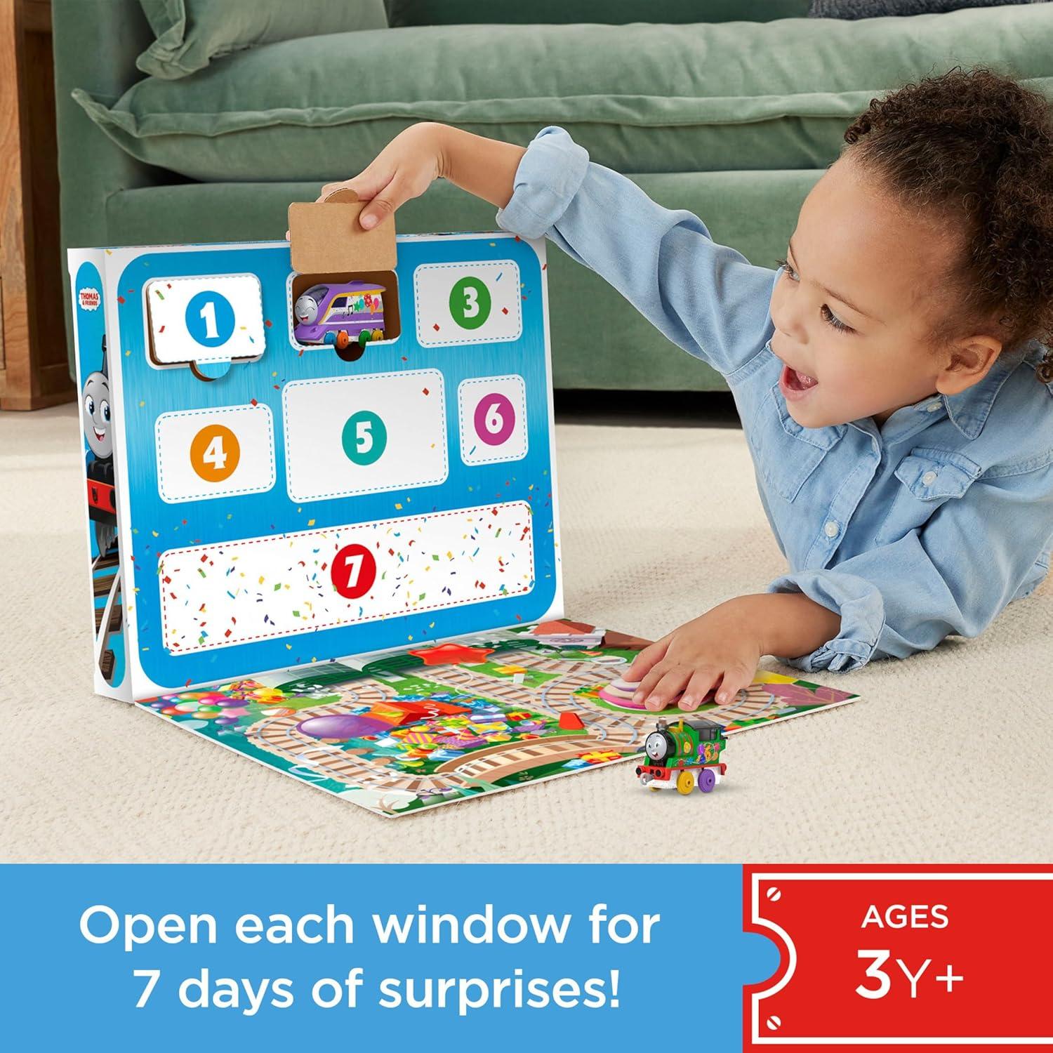 imageThomas amp Friends Toy Trains by FisherPrice 2 Large DieCast Engines amp 3 Motorized Trains with Classic Characters Includes Playmat Amazon Exclusive7 Days of Surprises