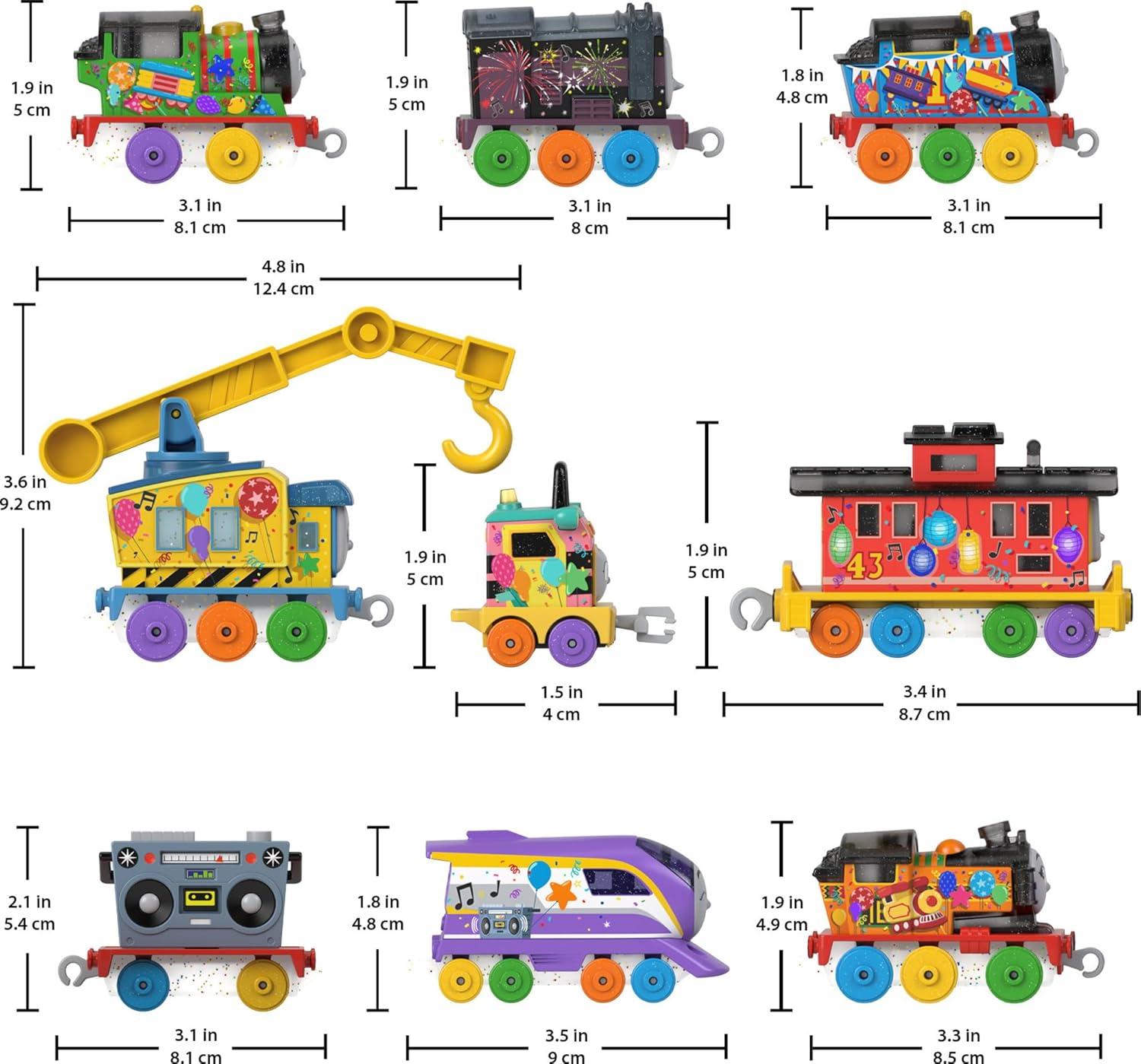imageThomas amp Friends Toy Trains by FisherPrice 2 Large DieCast Engines amp 3 Motorized Trains with Classic Characters Includes Playmat Amazon Exclusive7 Days of Surprises