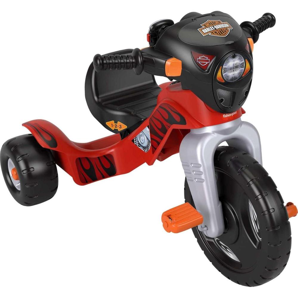 imageFisherPrice Toddler Tricycle HarleyDavidson Lights amp Sounds Trike Toy Bike with Adjustable Seat amp Storage for Outdoor Play Kids Ages 2 Years Amazon Exclusive
