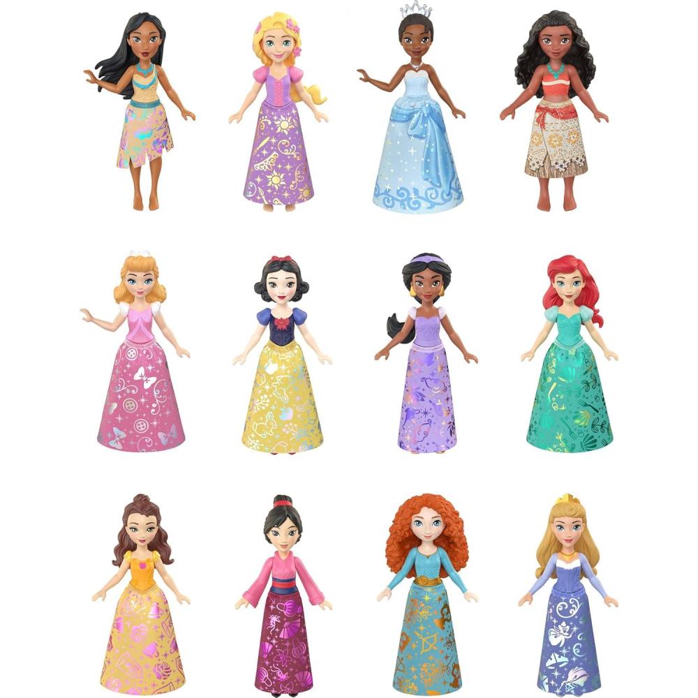 imageMattel Disney Princess Toys Ultimate Princess Pack with 12 Small Posable Dolls in Signature Outfits Collectibles Inspired by Disney Movies12pack