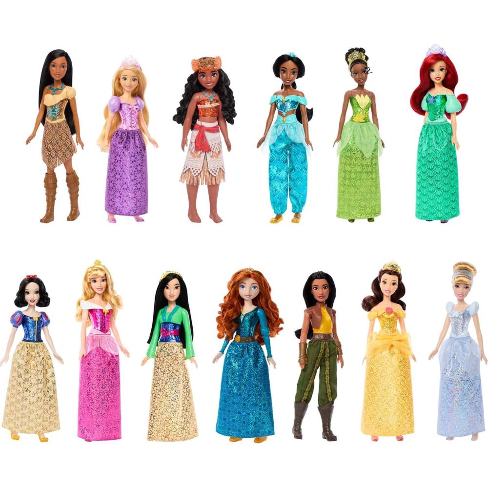 imageMattel Disney Princess Ultimate Princess Collection with 13 Fashion Dolls in Sparkling Clothing amp Accessories Poseable Inspired by Movies Amazon Exclusive