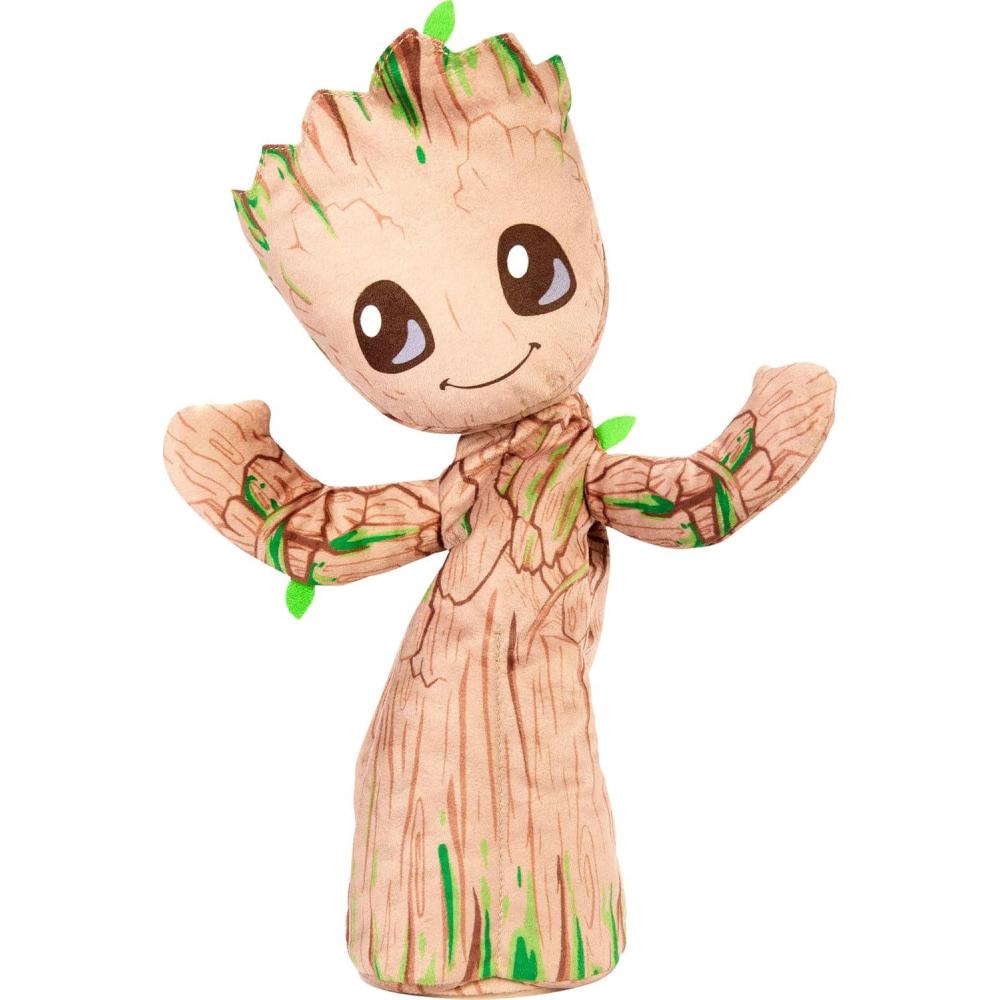 imageMattel Marvel Plush Dancing Groot EnglishSpeaking Soft Toy 13 Inches Tall with Sound Phrases Music amp Dance Moves
