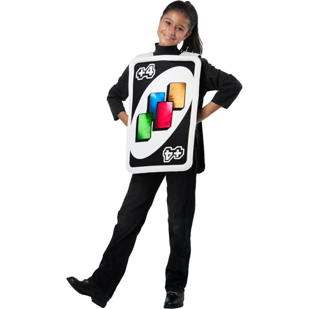 imageMattel Uno Draw Four Card Costume for Kids by Rubies Unisex One Size