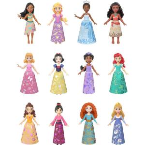 Mattel Disney Princess Toys, Ultimate Princess Pack with 12 Small Posable Dolls in Signature Outfits, Collectibles Inspired by Disney Movies(12-pack)