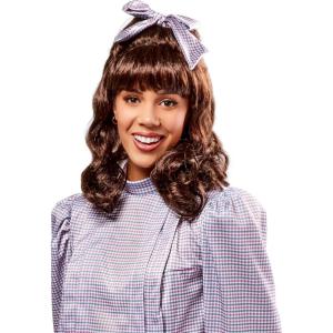 Rubies American Girl Womens Samantha Parkington Brown Costume Wig with Bangs