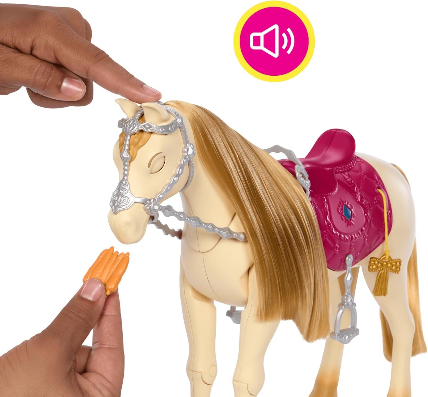 imageBarbie Horse with Sounds Music amp Accessories Inspired The Great Horse Chase Toy Moves Dances amp Blinks Eyes