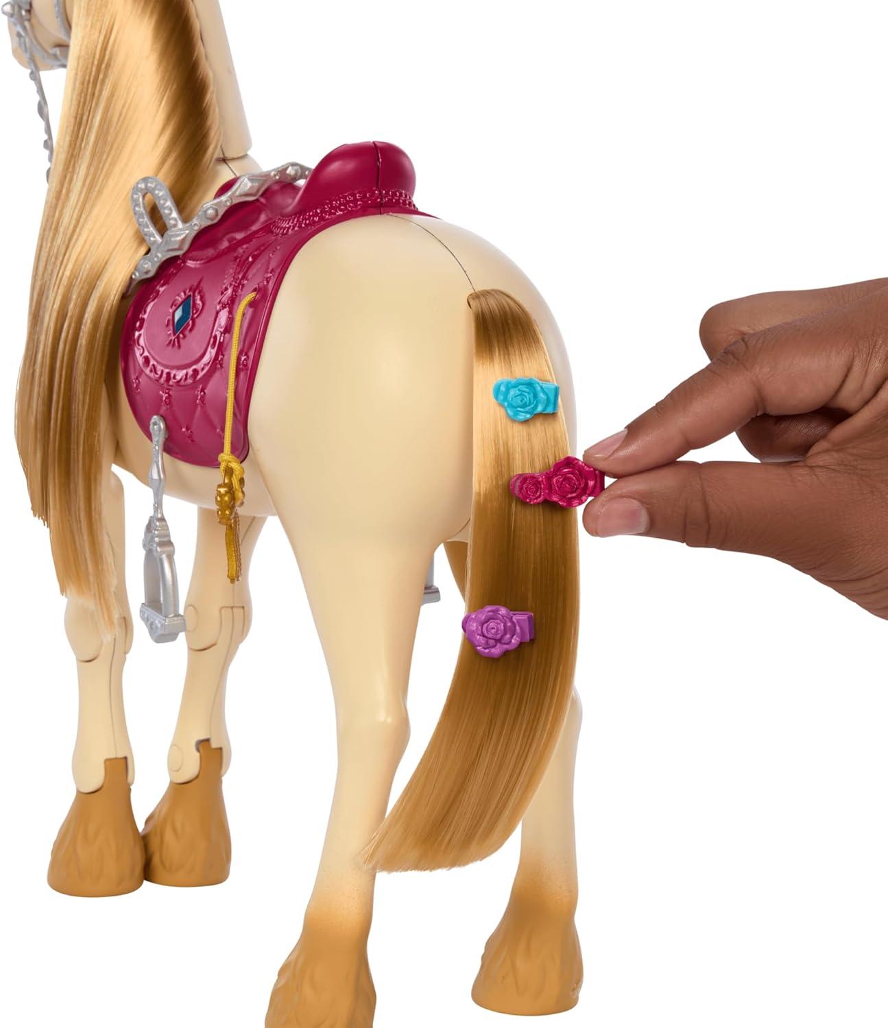 imageBarbie Horse with Sounds Music amp Accessories Inspired The Great Horse Chase Toy Moves Dances amp Blinks Eyes