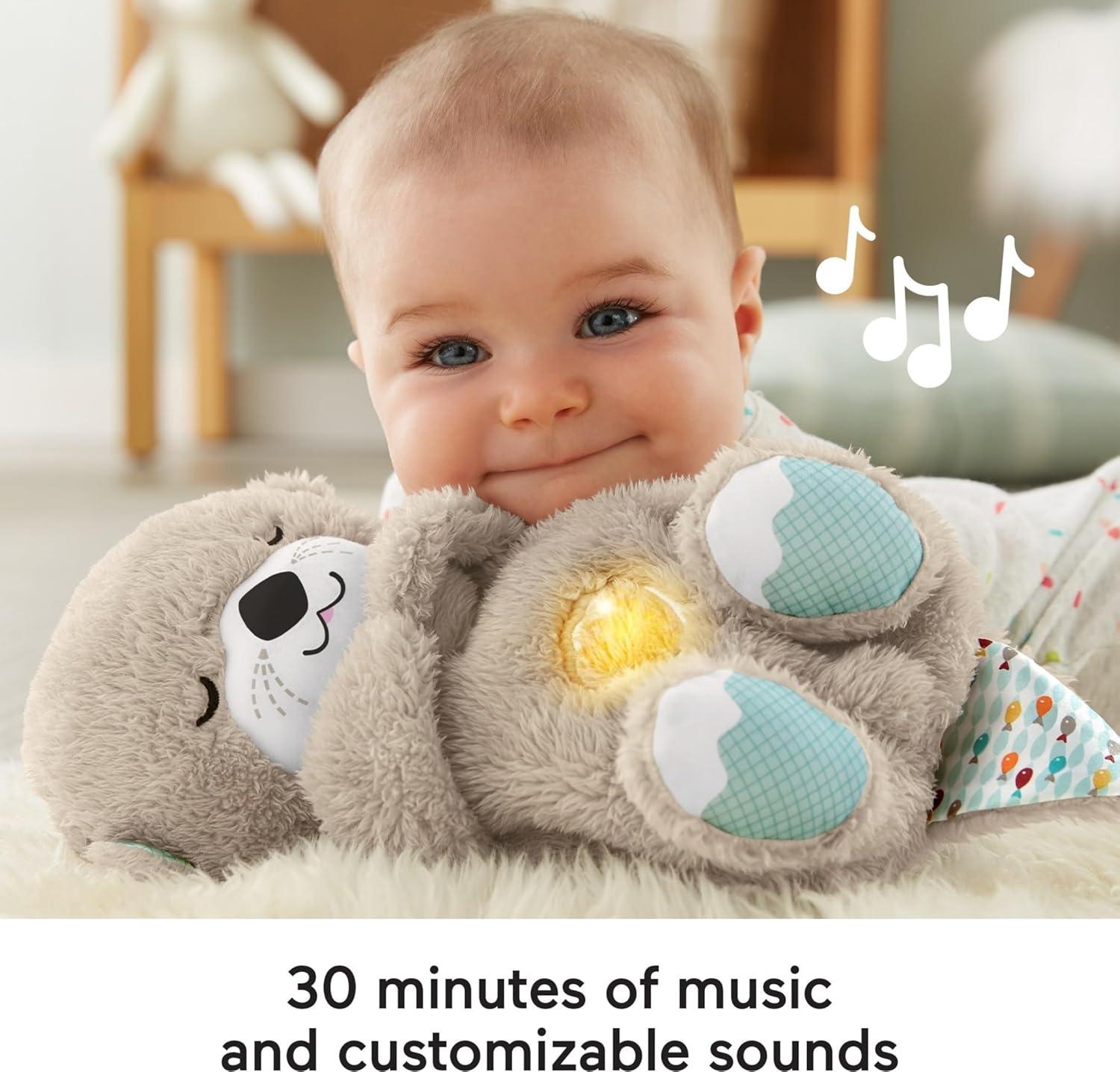 imageFISHERPRICE BABY Toy Soothe n Snuggle Otter Portable Plush Sound Machine with Music Lights amp Breathing Motion for Newborns 0 Months1 Count Pack of 1