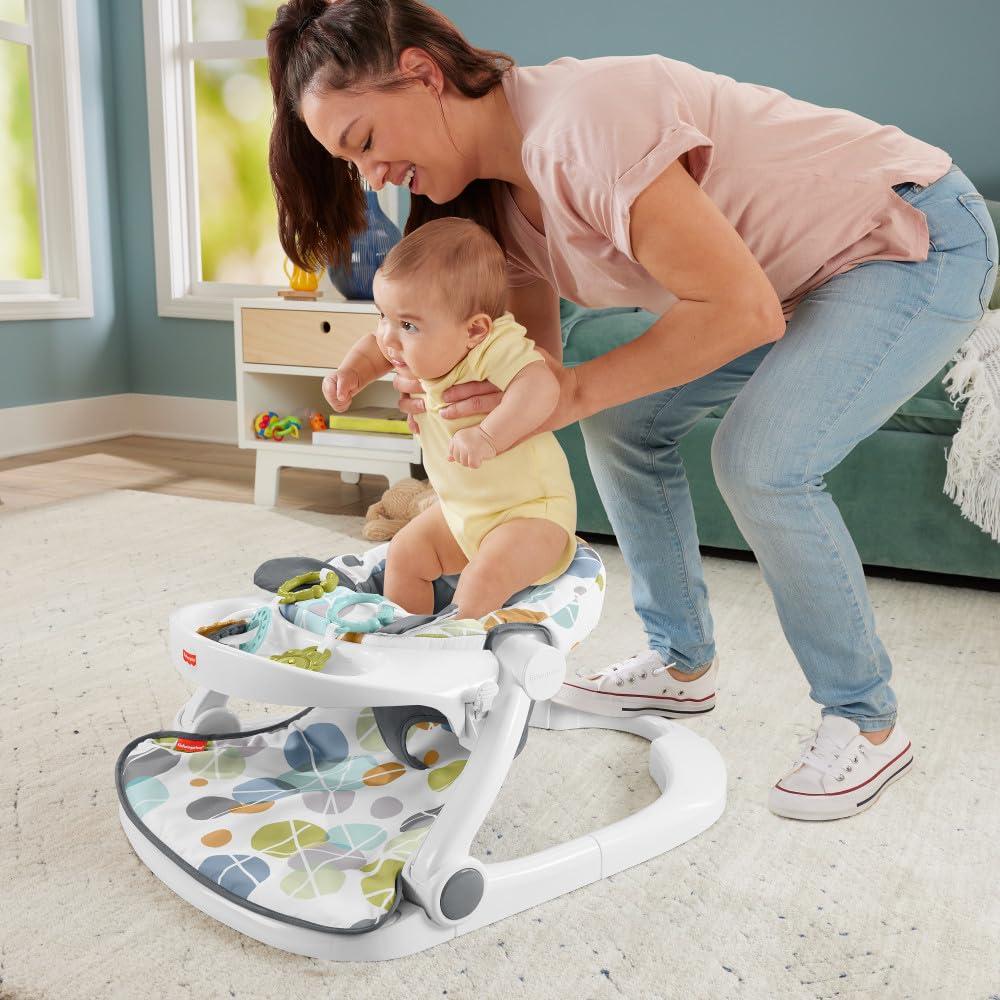 imageFisherPrice Portable Baby Chair SitMeUp Floor Seat with Snack Tray Newborn Sensory Activity Toys amp Plush Cute Sloth Washable Pad2717 x 2087 x 122 Inch
