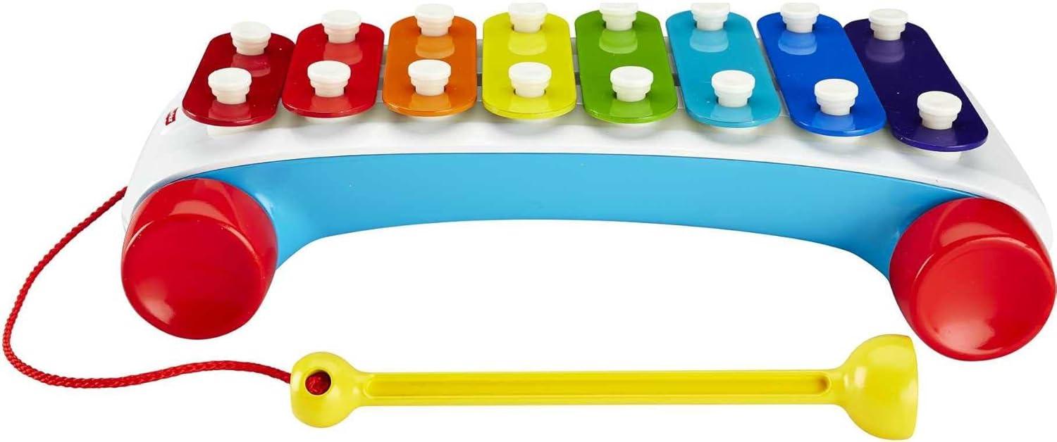 imageFisherPrice Toddler Pull Toy Classic Xylophone Pretend Musical Instrument with Mallet for Preschool Kids Ages 18 MonthsSet