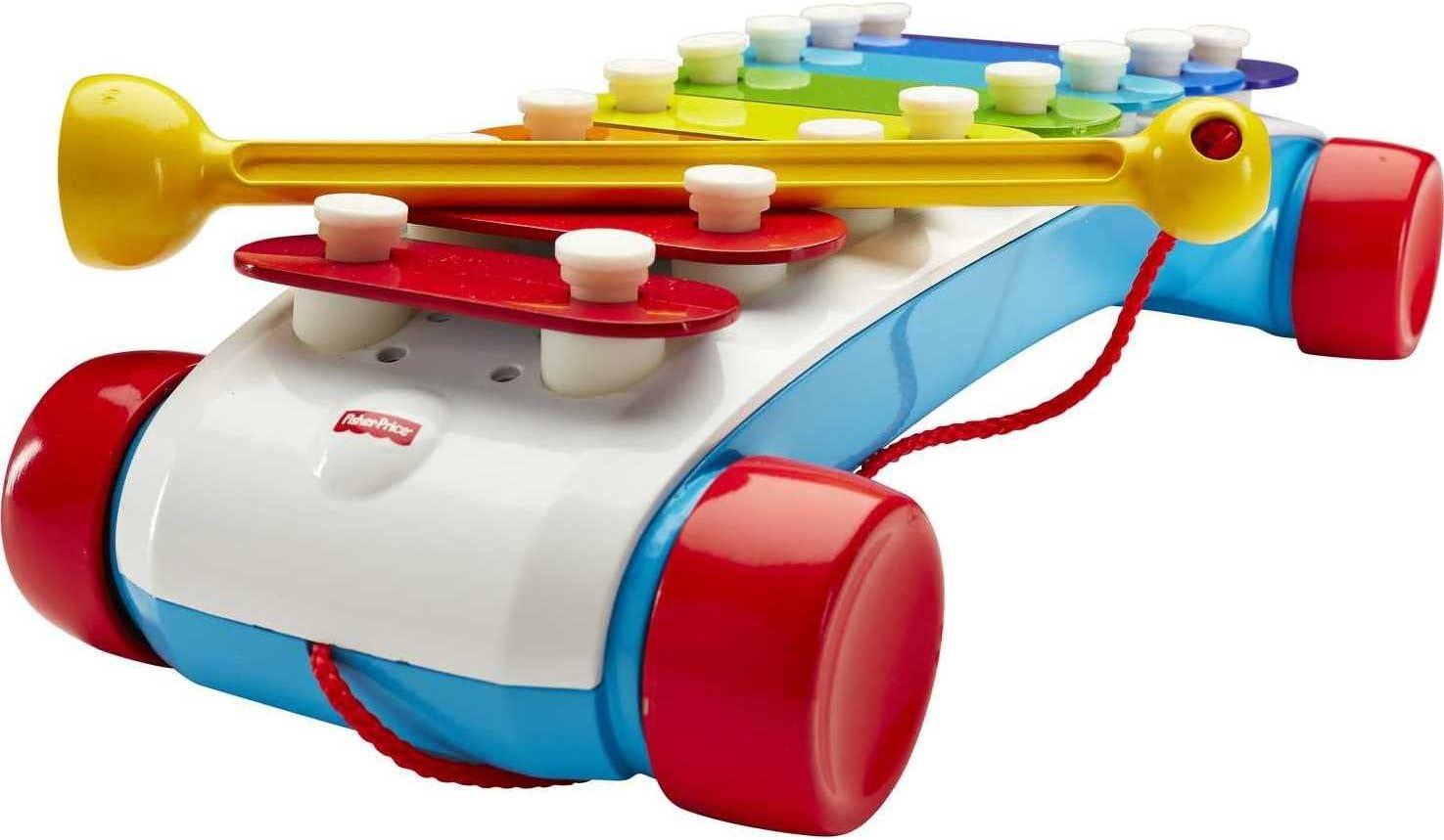 imageFisherPrice Toddler Pull Toy Classic Xylophone Pretend Musical Instrument with Mallet for Preschool Kids Ages 18 MonthsSet