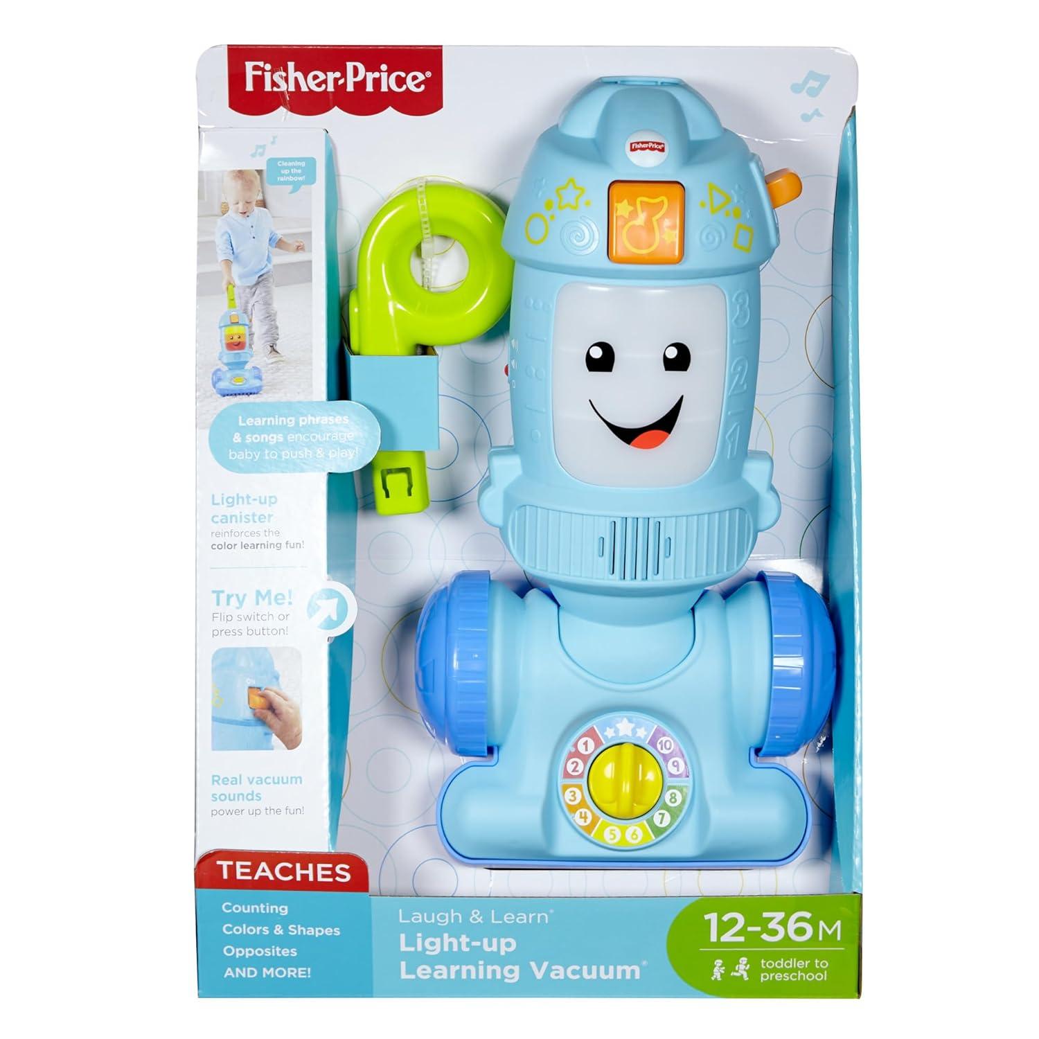 imageFisherPrice Toddler Toy Laugh amp Learn LightUp Learning Vacuum Musical Push Along for Pretend Play Infants Ages 1 Years Amazon ExclusiveVacuum